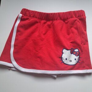 Hello Kitty red skirt short skort size teen 14-16 NWT cotton jersey fabric NEW